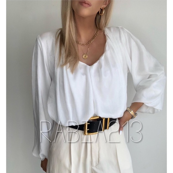 ZARA BALLOONED CROP TOP - Picture 4 of 10